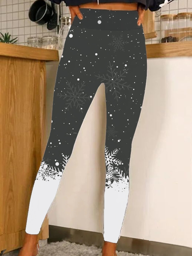 Christmas Snow Casual leggings