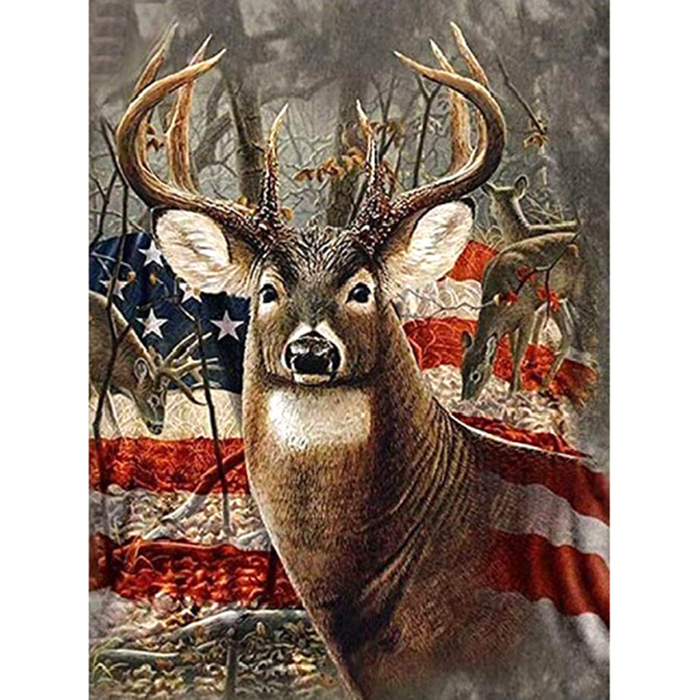 

(Multi-Size) Deer s World - Round/Square Drill Diamond Painting - 30*40CM, Square diamond 40*50cm, 501 Original