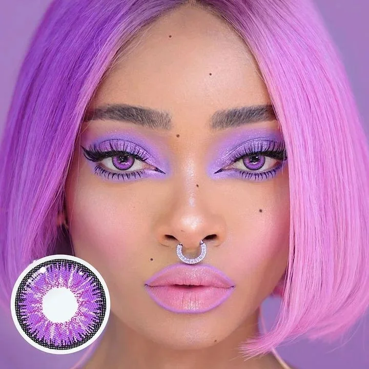 【U.S WAREHOUSE】Vika Tricolor Purple Contact Lenses