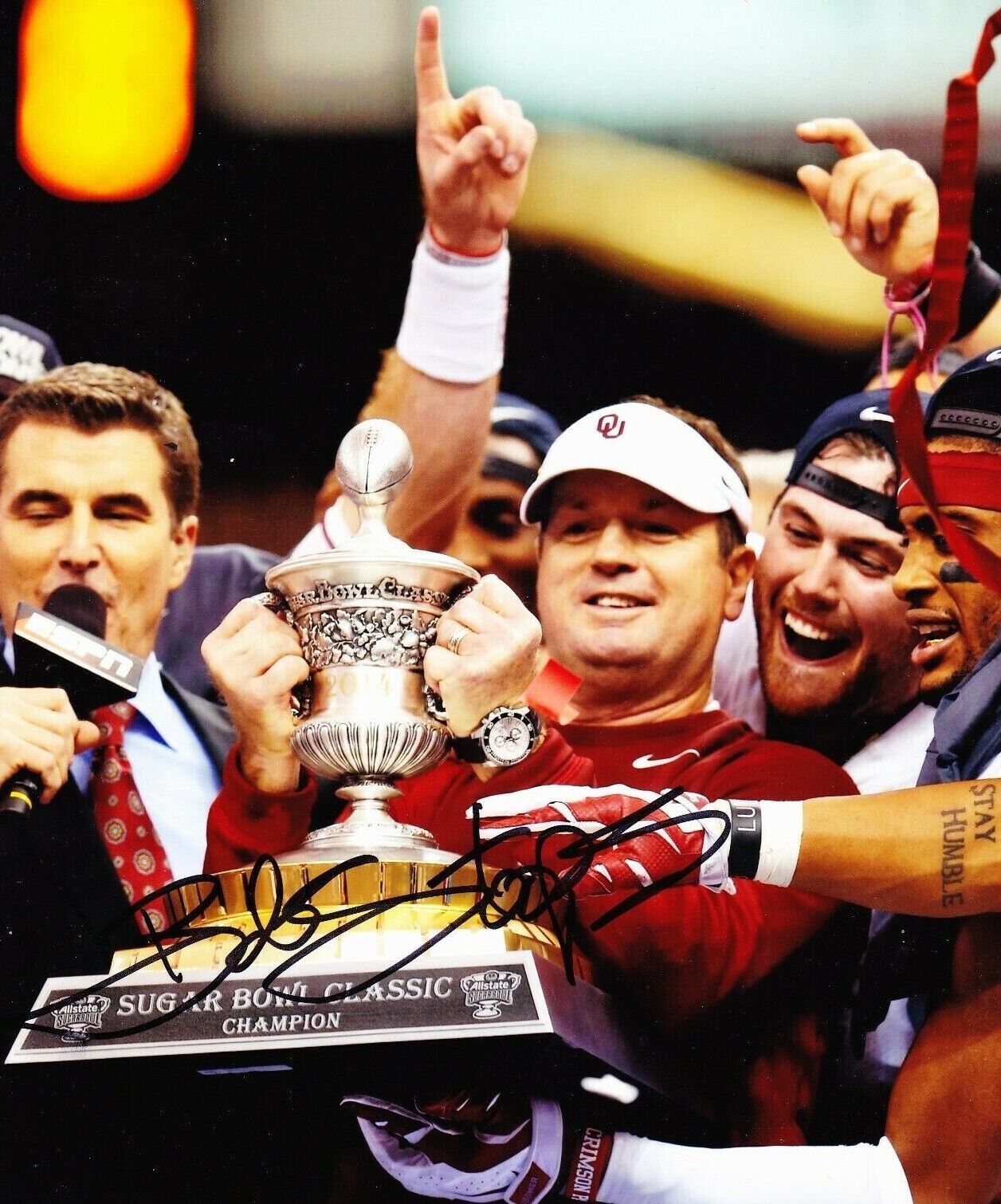 Bob Stoops Autographed Signed 8x10 Photo Poster painting ( Oklahoma Sooners ) REPRINT