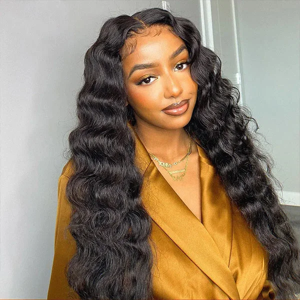 WENYAN Deep Wave Lace Front Wigs Human Hair Pre Plucked 20 Inch 13x4 Lace  Frontal Closure Wigs for Black Women Human Hair 150% Density Glueless