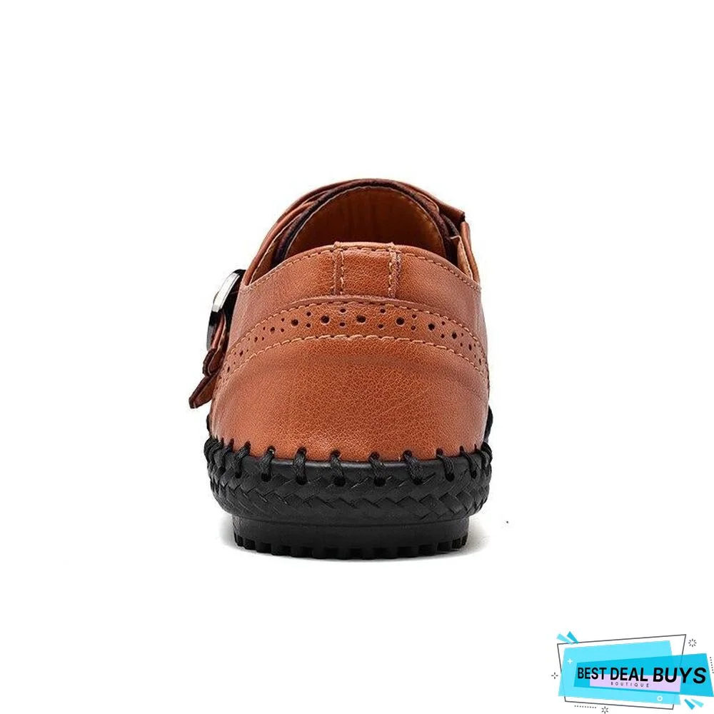 New Fashion Leather Men Shoes Casual Flat Men Shoes Breathable Loafers