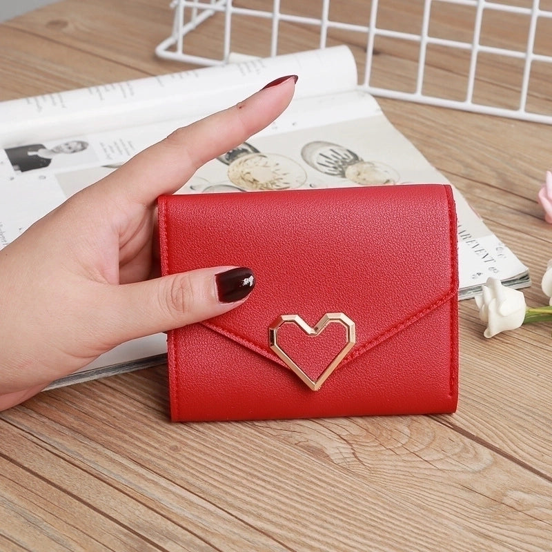 3 Pieces Retro Three-Fold Heart-Shaped Buckle Wallet