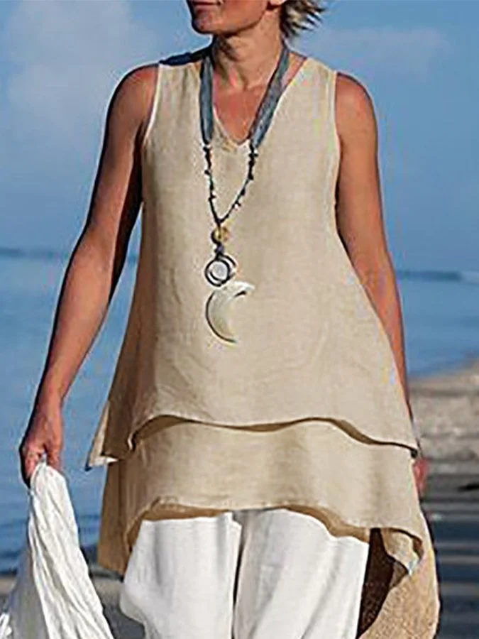 Women's Sleeveless Double Layer Vest