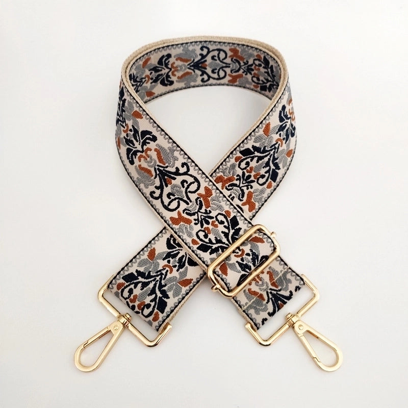 New Thick Color Ethnic Style Jacquard Wide Shoulder Strap Single Shoulder Crossbody Women Bag Accessories Long Strap Replacement Bag Strap