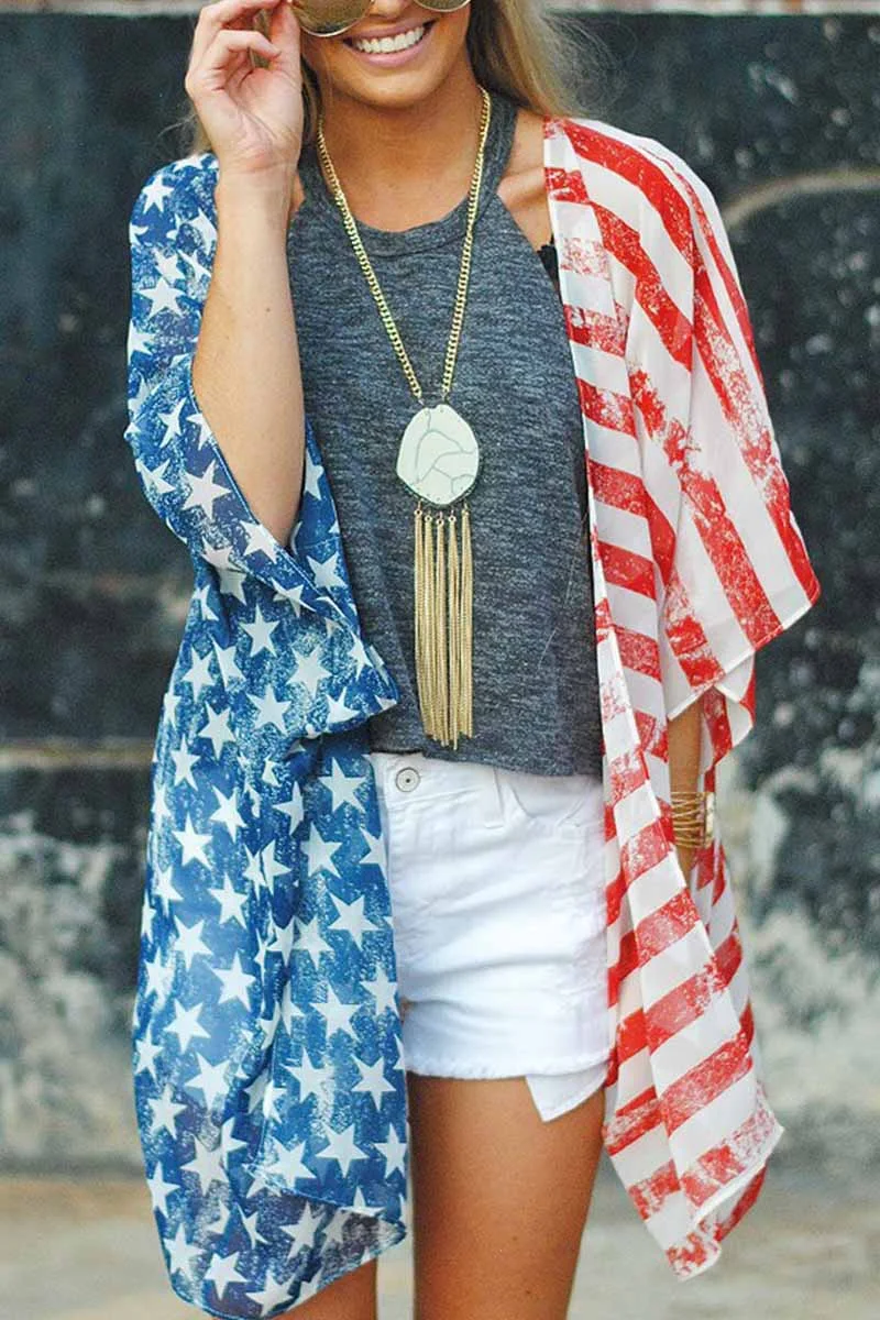 Abebey Spring And Autumn Thin Printed Cardigan