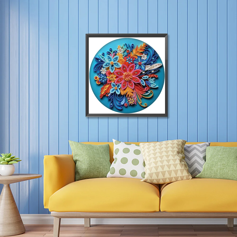 Diamond Painting - Partial Special Shaped Drill - Flower(Canvas|30*30cm)