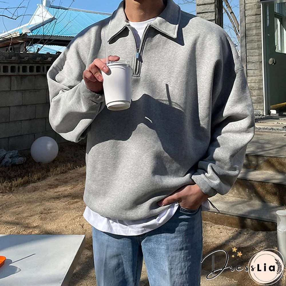 Mens Vintage Printed Casual Sweatshirt