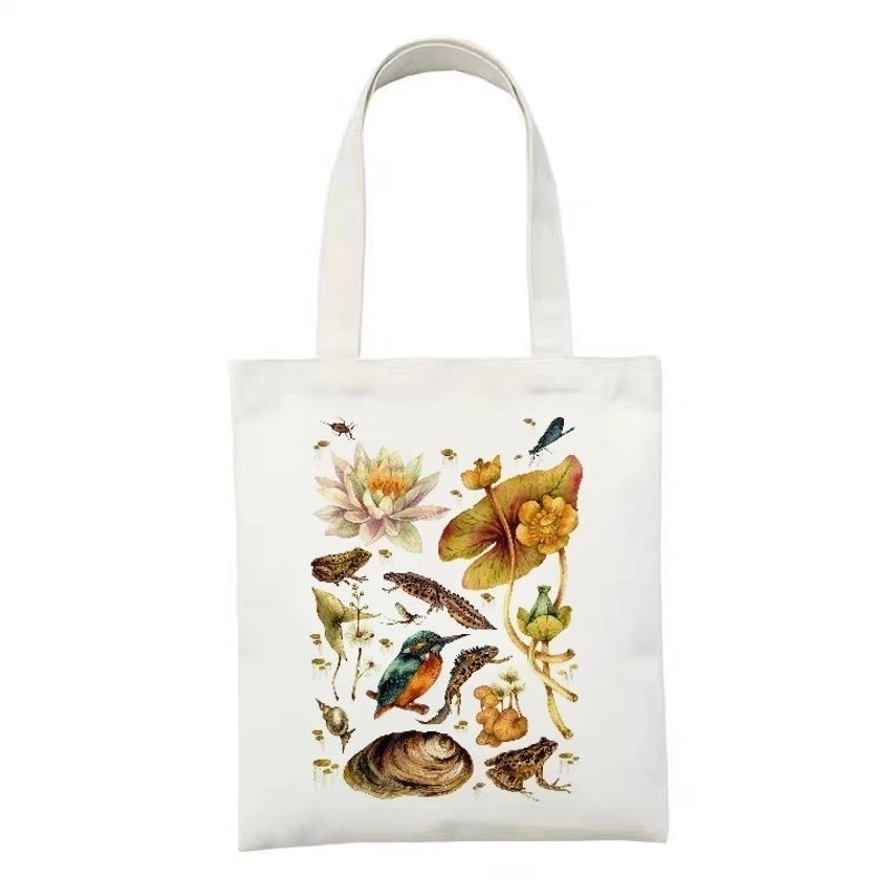 Women’s Minimalist Artistic Animal Mushroom Butterfly Shopping Bags