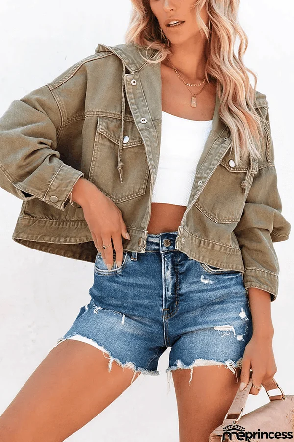 Short But Sweet Crop Hooded Jacket