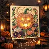 Halloween Bead Art DIY Pearl Painting Kit with Frame 20x20cm(Pumpkin)