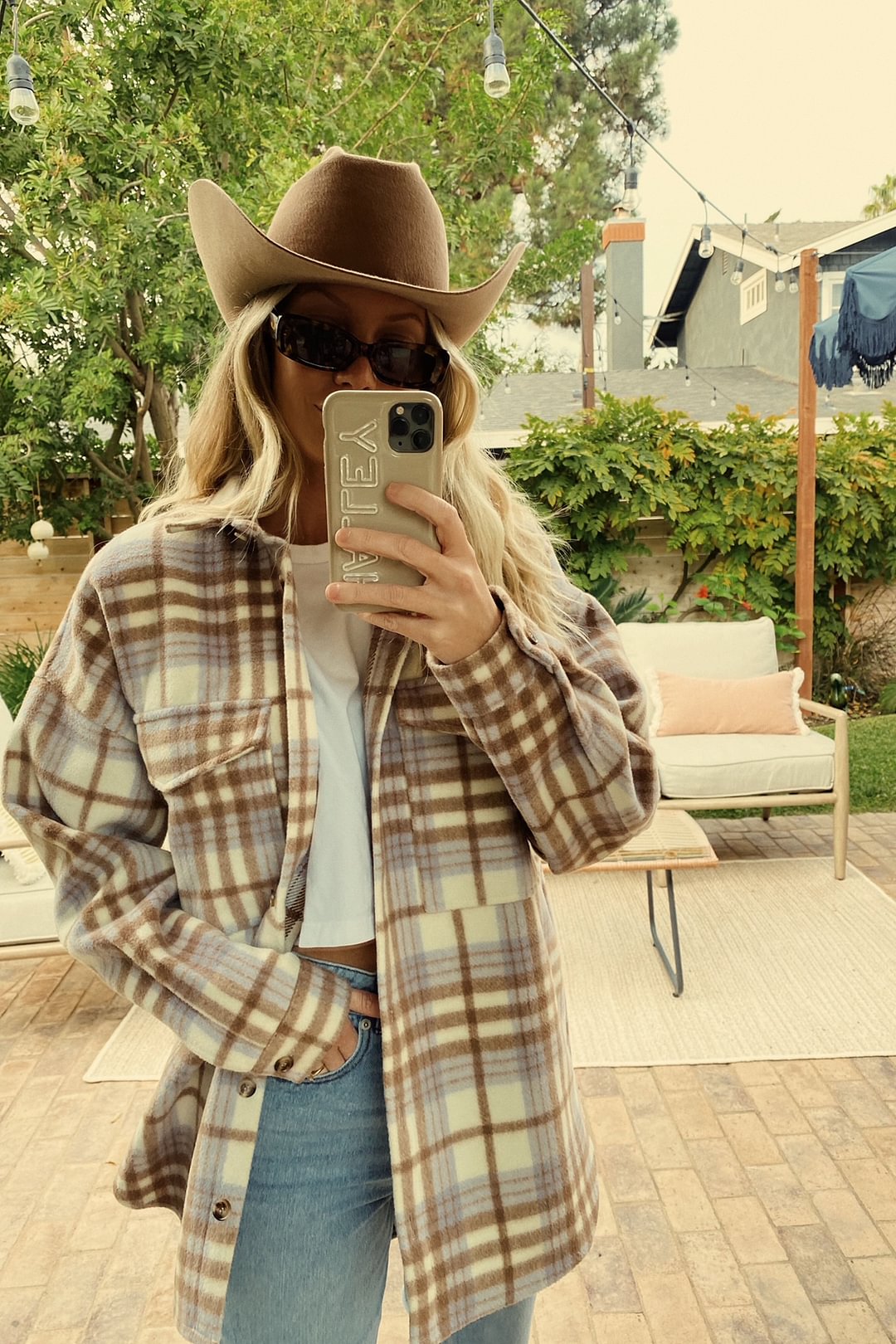 Bad Influence Purple Plaid Shacket