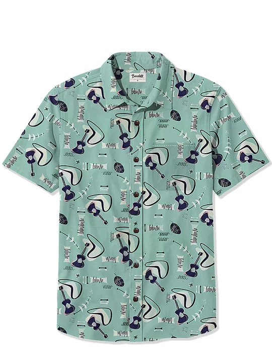 50s Atomic Printed Hawaiian Shirt For Men Shirt100% Cotton Shirt 50s Atomic Printed Hawaiian Shirt For Men Shirt100% Cotton Shirt