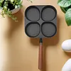 4 Hole Omelet Pan Nonstick Frying Grill Pan for Burger Egg Ham Pancake Cookware