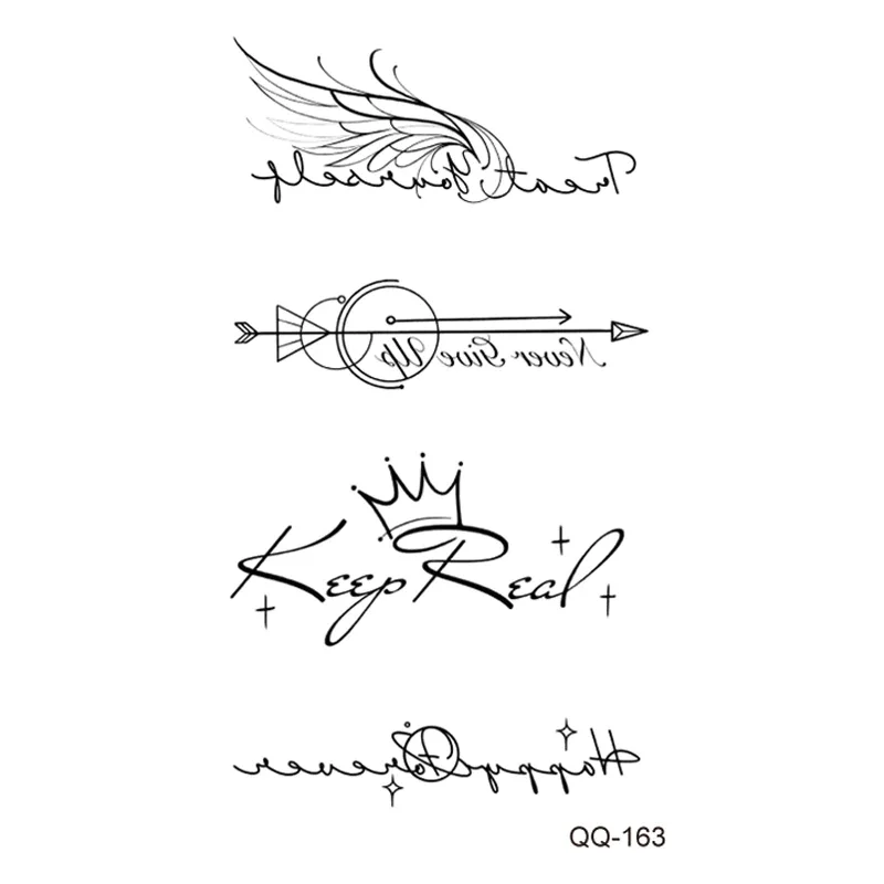 Sdrawing Rose Temporary Tattoo Sticker Flower Feather Elephant Body Clavicle Ankle Legs Arm Art Fake Tatto Party Bikini Tatoos