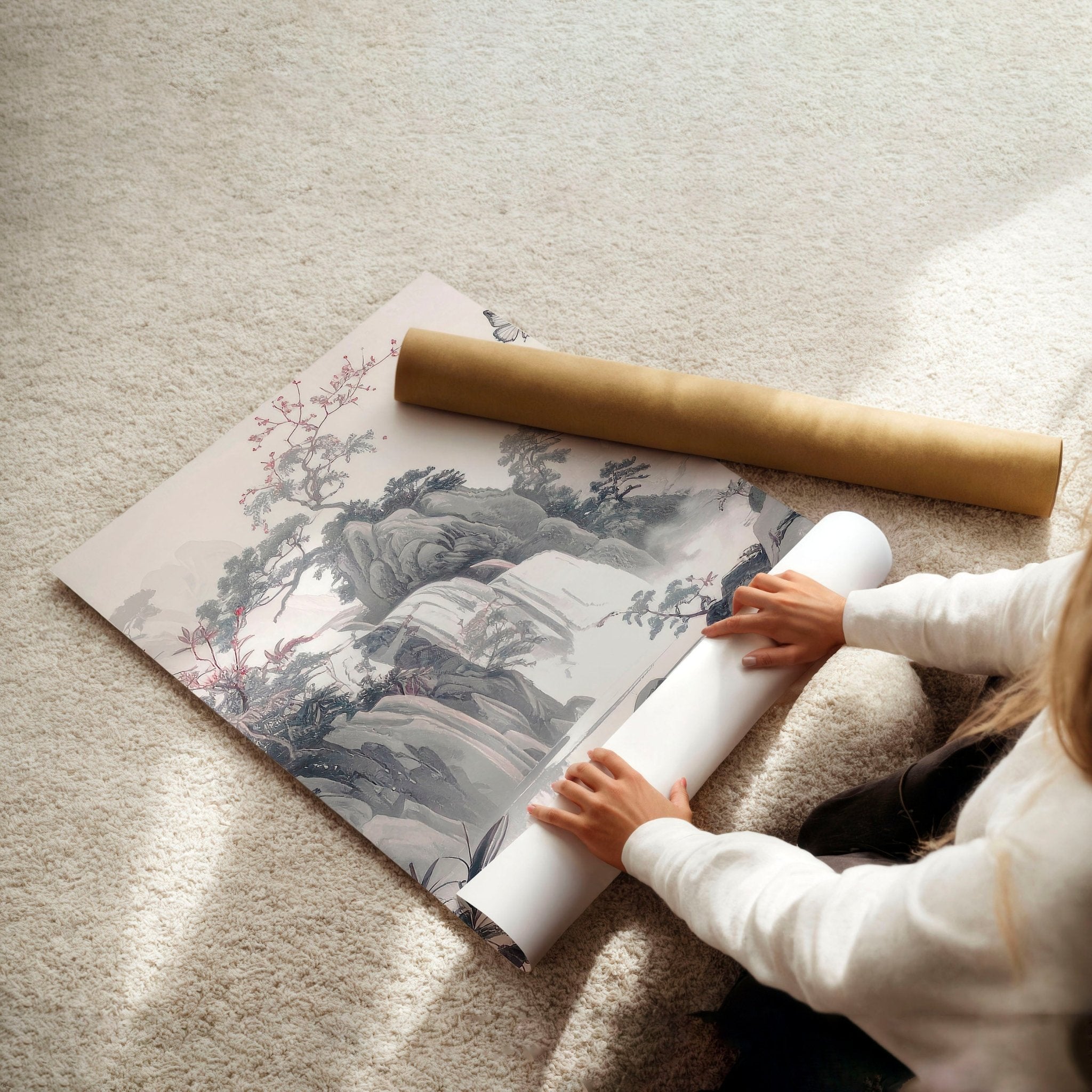 Wall Art For Living Room Large | Set of 3 Chinoiserie Wall art Prints everthome