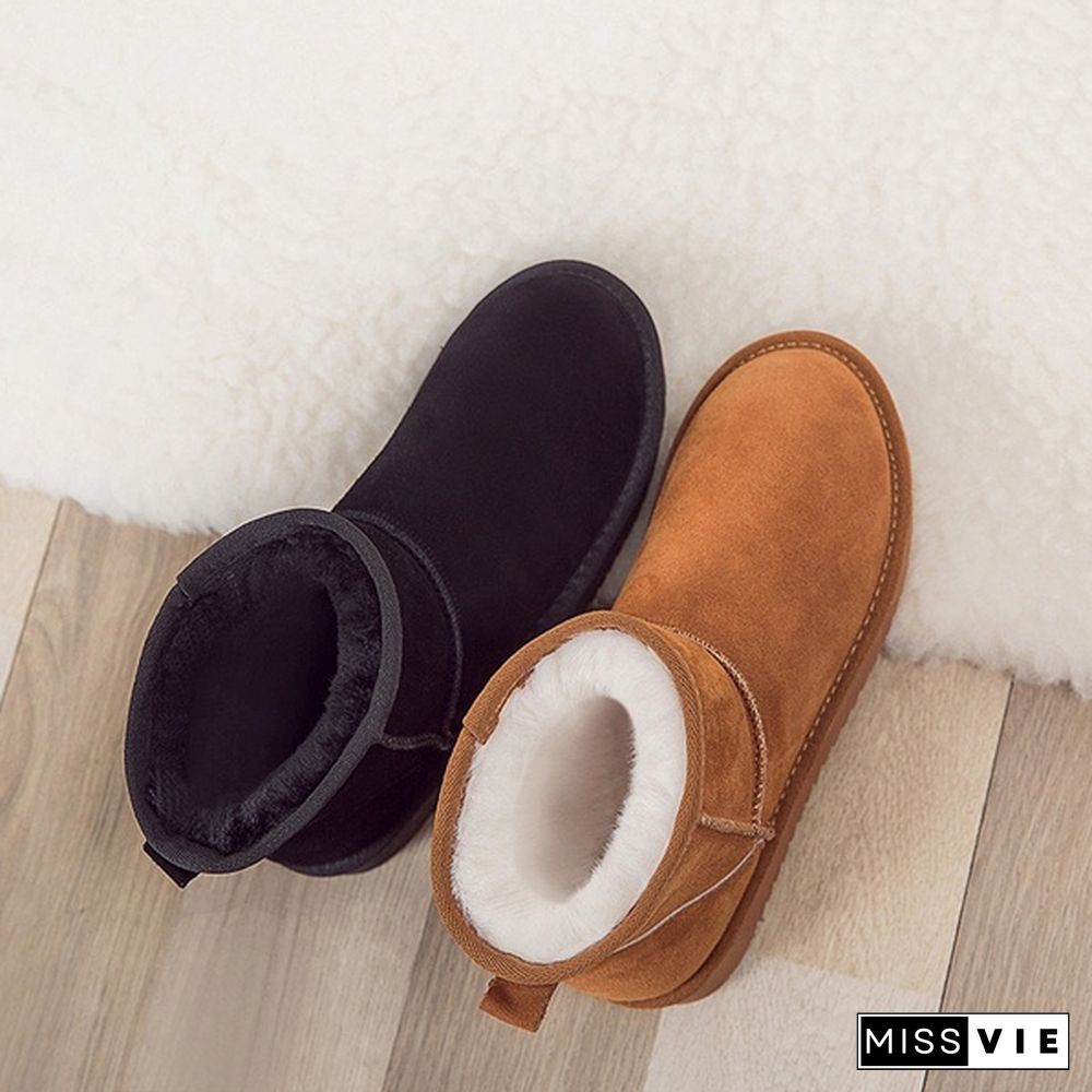 Men and Women Boots Kids Winter Snow Boots, Waterproof Non-slip Flat Round Head Comfortable Warm Little Male Girl Boots  Size28-47