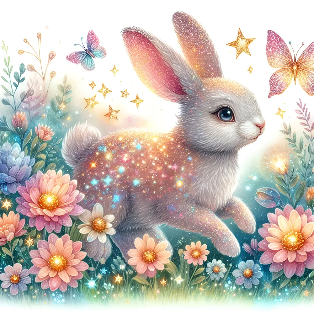 Full Round Diamond Painting - Rabbit(Canvas|30*30cm)