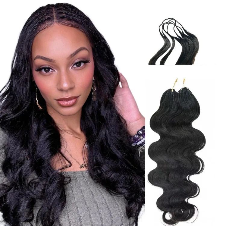 Body Wave Pre-Looped Knotless Pre-Separated Feather Crochet  display picture 3