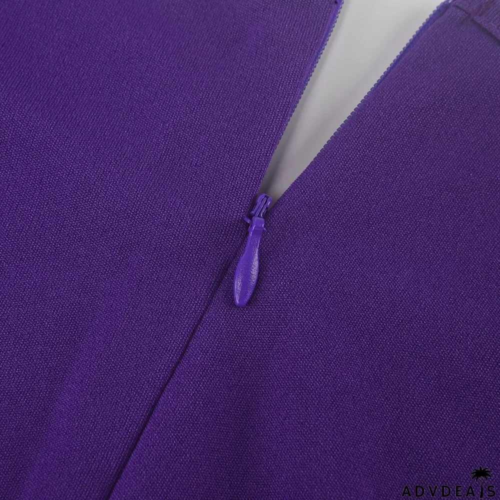 Summer Women Round Neck Ruffle Short Sleeve Pressed Pleated Dress