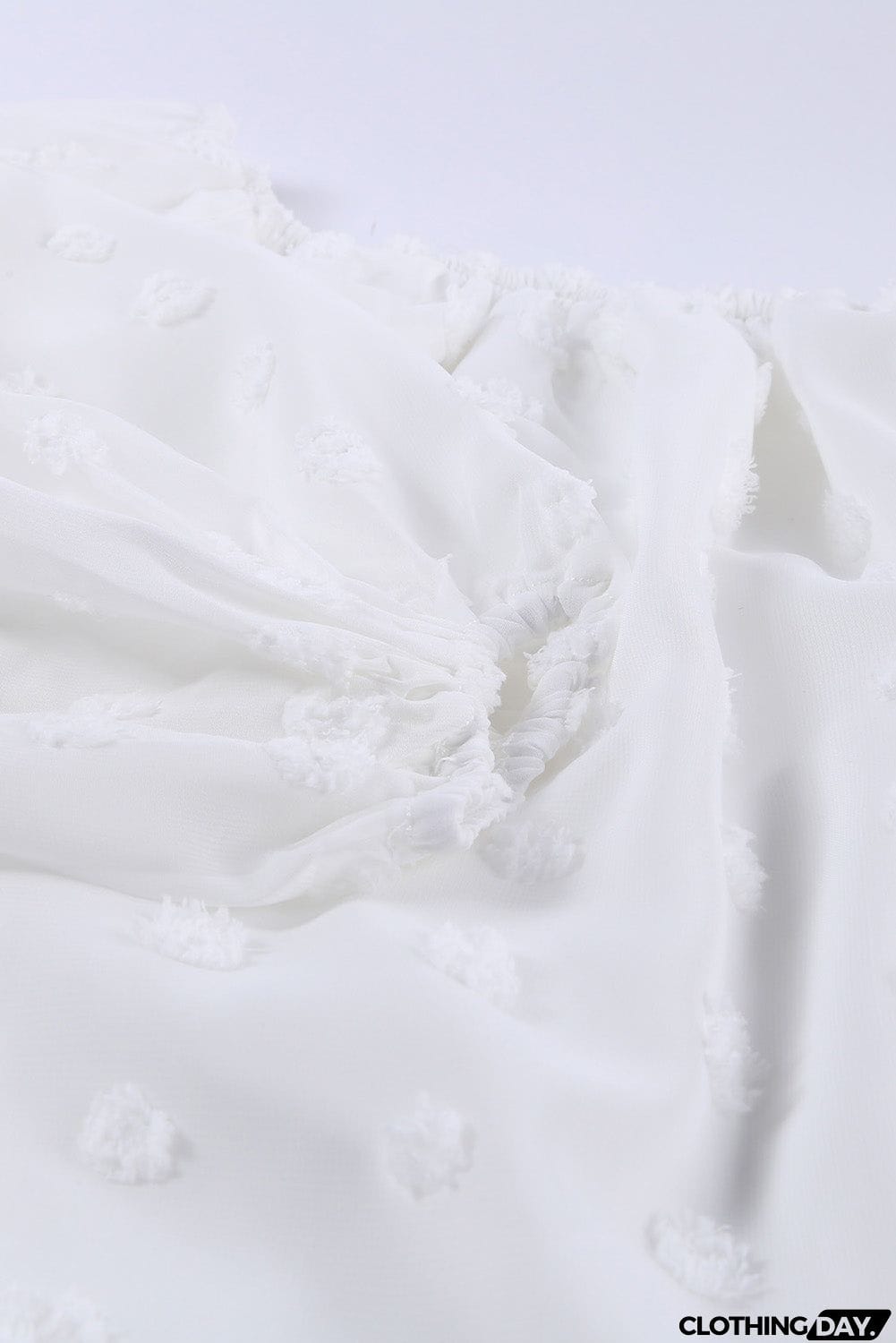 Off Shoulder Swiss Dot Blouse