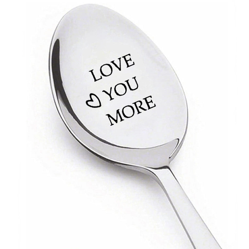 Fashion Letter Stainless Steel Spoon
