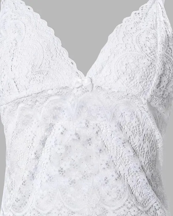 Lace Patchwork Cami Top And Pants Set main image 0