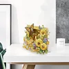 (US Local)Acrylic Special Shape Flower Diamond Painting Picture Frame for Home Office