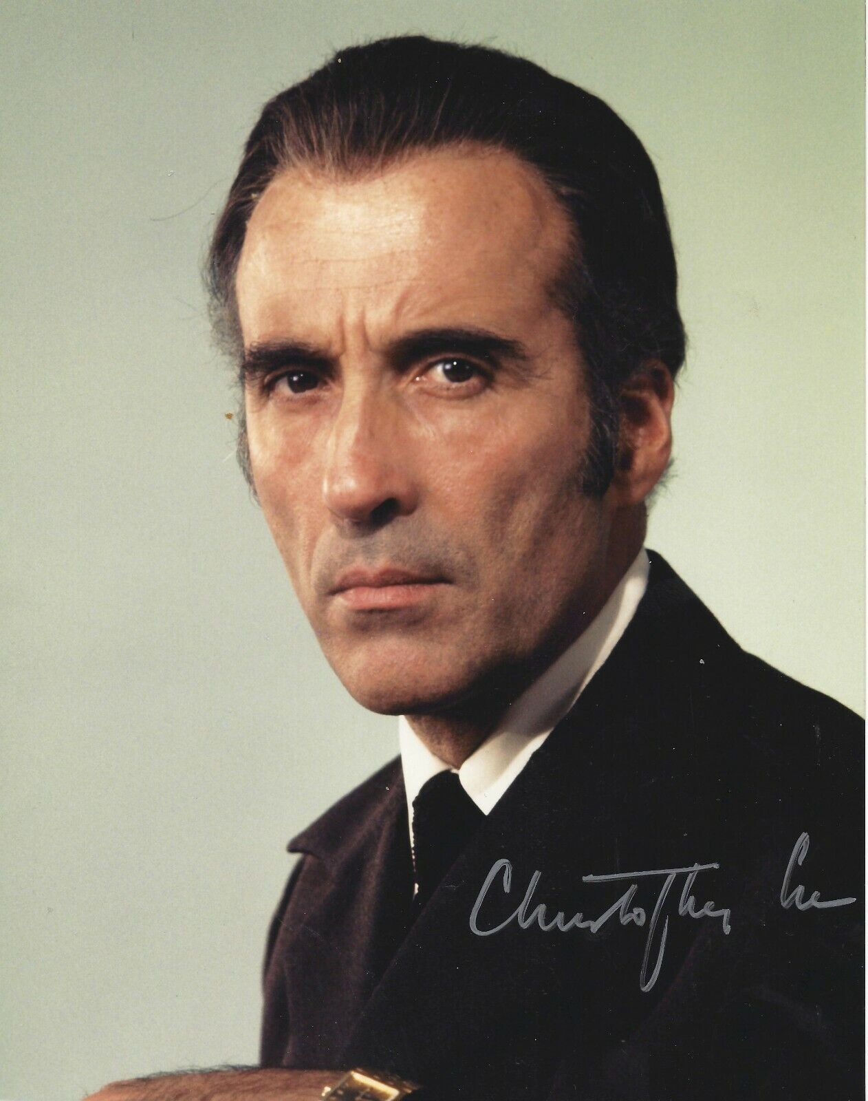 CHRISTOPHER LEE SIGNED 007 JAMES BOND 8x10 Photo Poster painting 3 UACC & AFTAL RD AUTOGRAPH