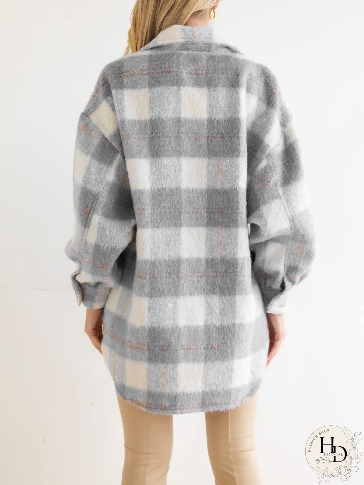 Stylish Plaid Shacket for Women