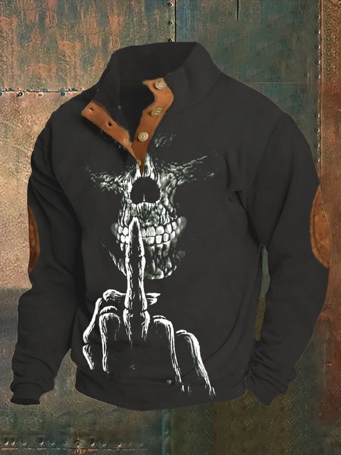 Men's Viking Stand Collar Sweatshirt