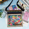Vintage-Inspired 5D DIY Diamond Painting Waterproof Adjustable Strap Shoulder Cross Bag Kit(Flower Bird)