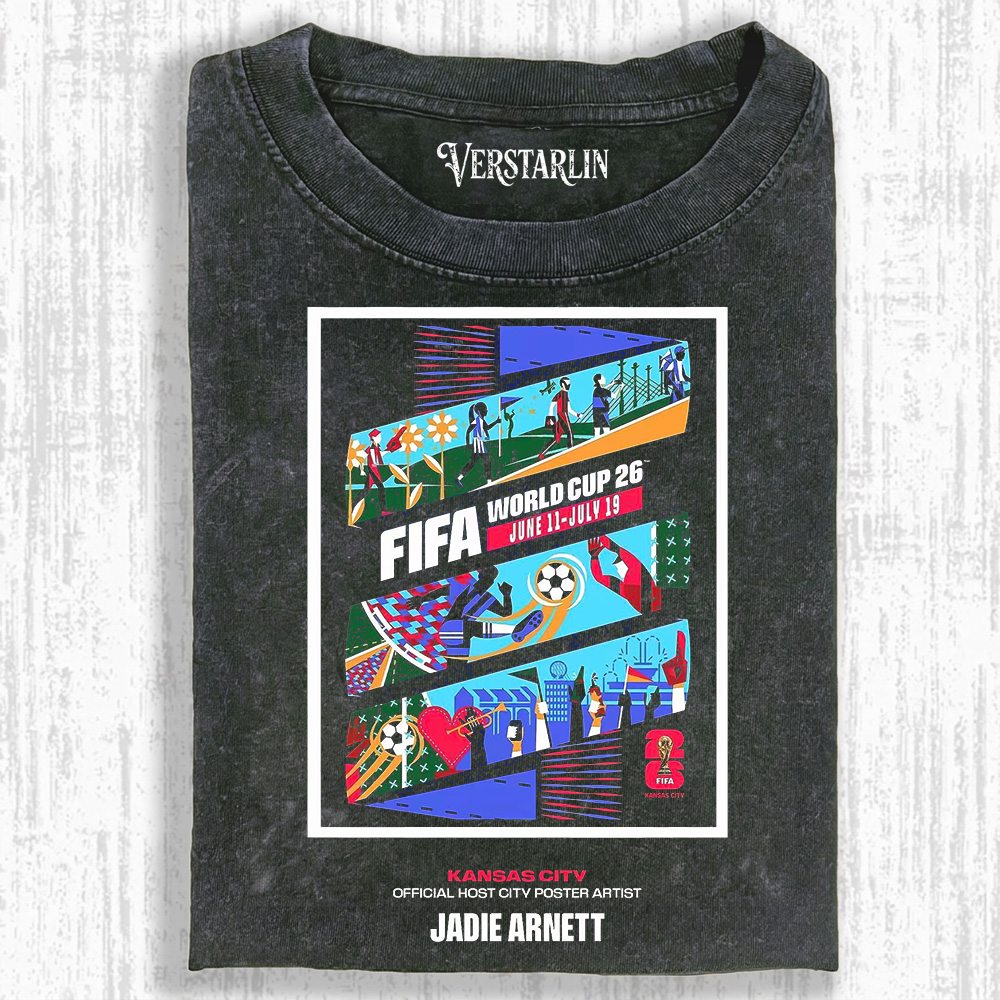 Kansas City World Cup 2026 Collage Poster Tee | Soccer Fan Streetwear