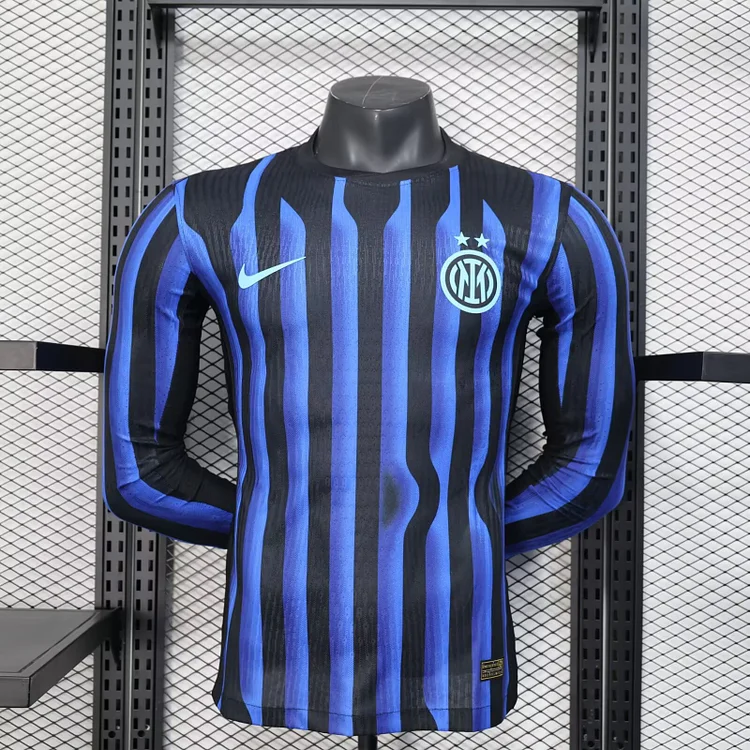 2025-26 Inter Milan Home Long Sleeve - Shirt - Player Edition