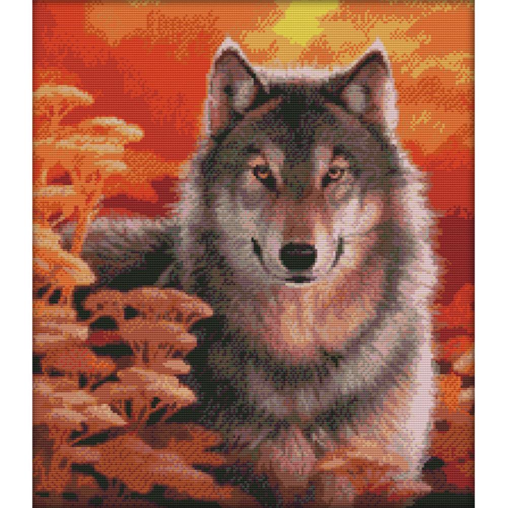 

Wolf Fall - 14CT Stamped Cross Stitch - 44x49cm, 501 Original