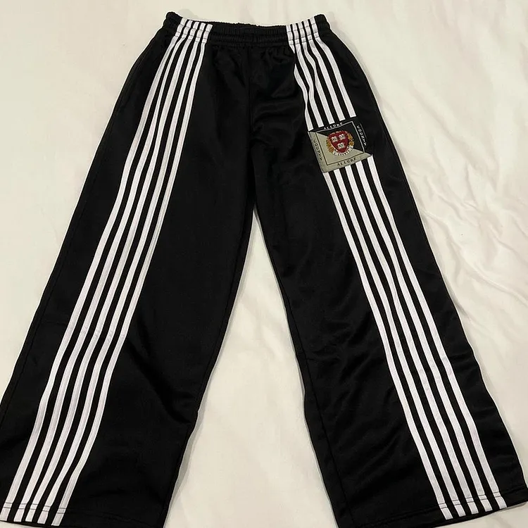 Men's Streetwear Print Pants in Wide Leg Straight Fit
