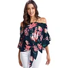 Women's Summer New Sexy One-shoulder Printed Top