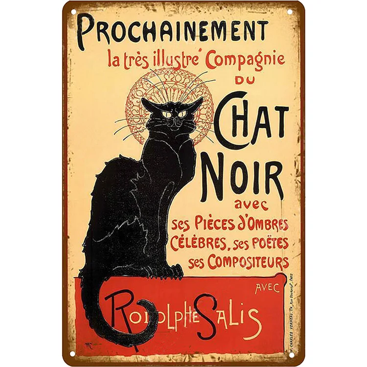 Prochainement Chat Noir - Vintage Tin Signs/Wooden Signs - 7.9x11.8in & 11.8x15.7in