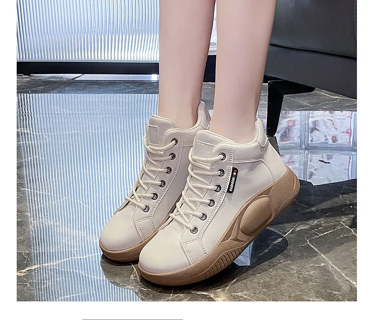 Women's High Top Thick-Soled Casual Shoes  Boots  Stunahome.com