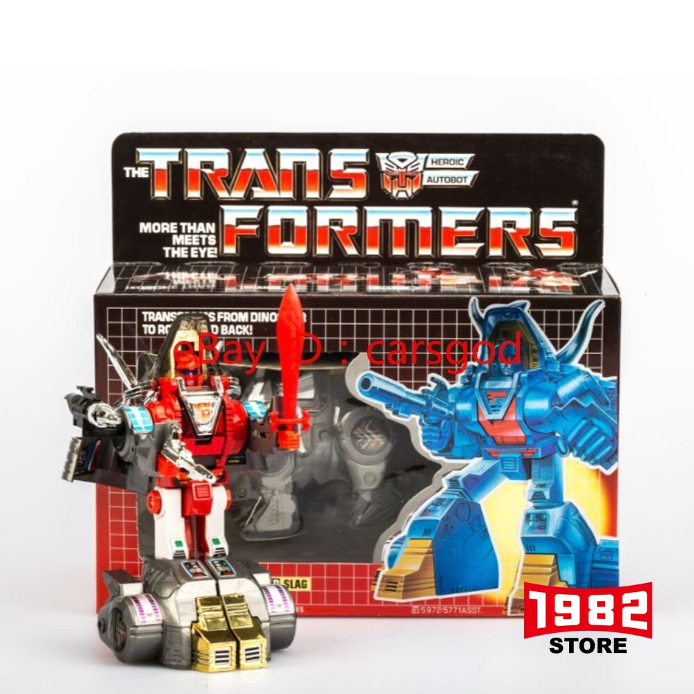 Transformers  DINOBOT FLAMETHROWER G1 Red Slag KO facsimile action figures MISB