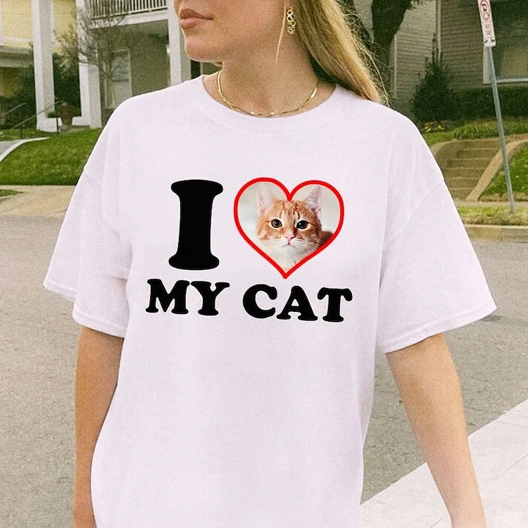 I Love My Cat Unisex Shirt, I Love My Cats 90s Baby Tee, Gift for Cat Dad, Gift for Cat Mom, Father's Day Gift, Mother's Day Gift