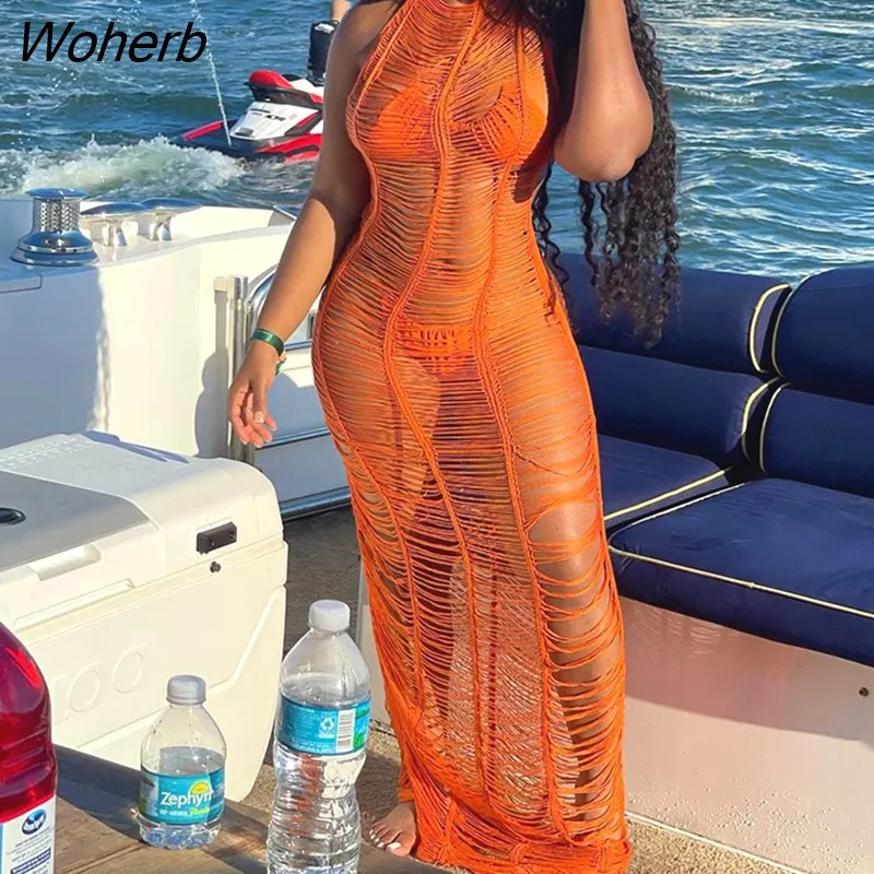 Women Sexy Backless Rhinestones Mesh Stretch See Through Maxi Dress Luxury Birthday Performance Singer Stage Costume Vestido