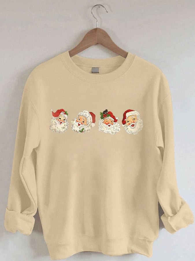 Women's Santa Claus Christmas Print Casual Sweatshirt