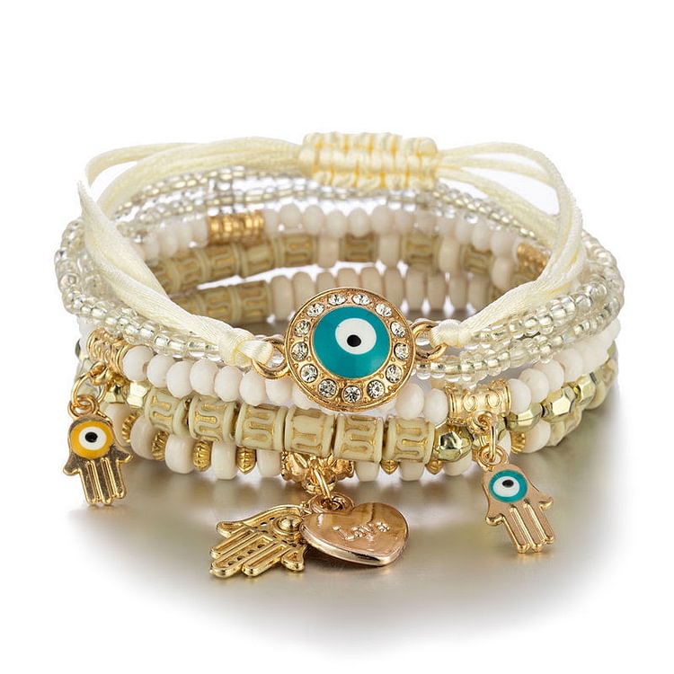 Fashion Multilayer Crystal Stone Beads Tassel Charms Bracelets & Bangles Bracelet For Women Gift