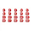 20 Pcs Numbered Pencil Toppers 1-20 Reusable Classroom Pencil Labels for Teachers Pencil Tracking Ma