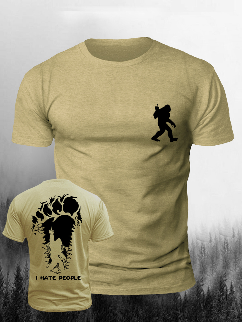 I Hate People Orangutan Back Printed T-shirt