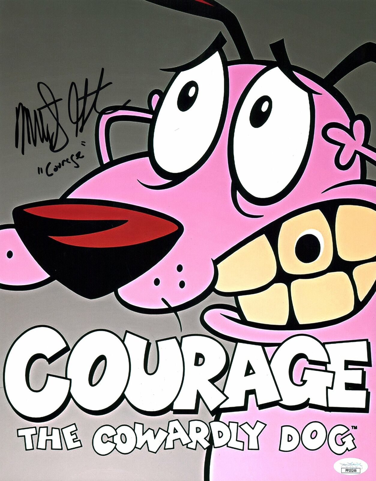 Marty Grabstein Courage the Cowardly Dog 11x14 Photo Poster painting Signed Autograph JSA COA