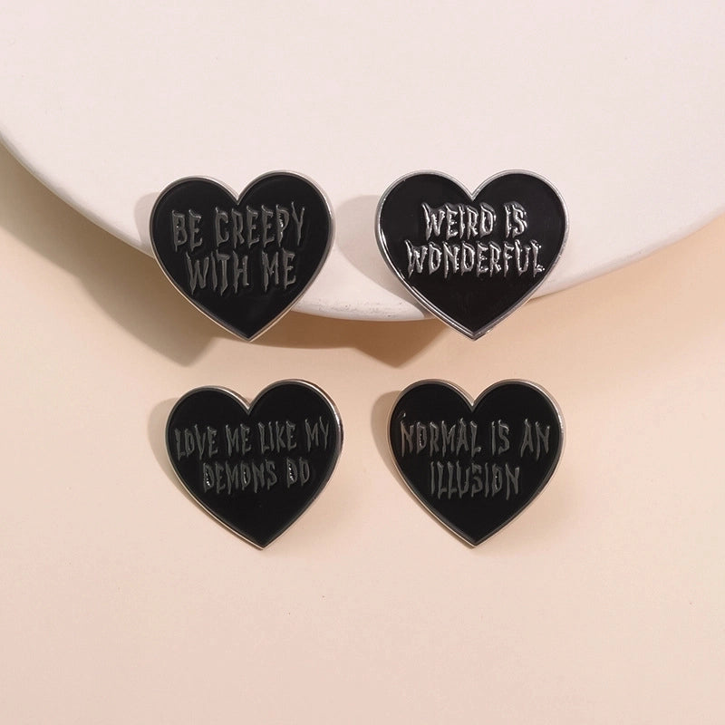 Cartoon Style Cowboy Style Artistic Pin Letter Heart Shape Alloy Stamping Stoving Varnish Plating Unisex Brooches