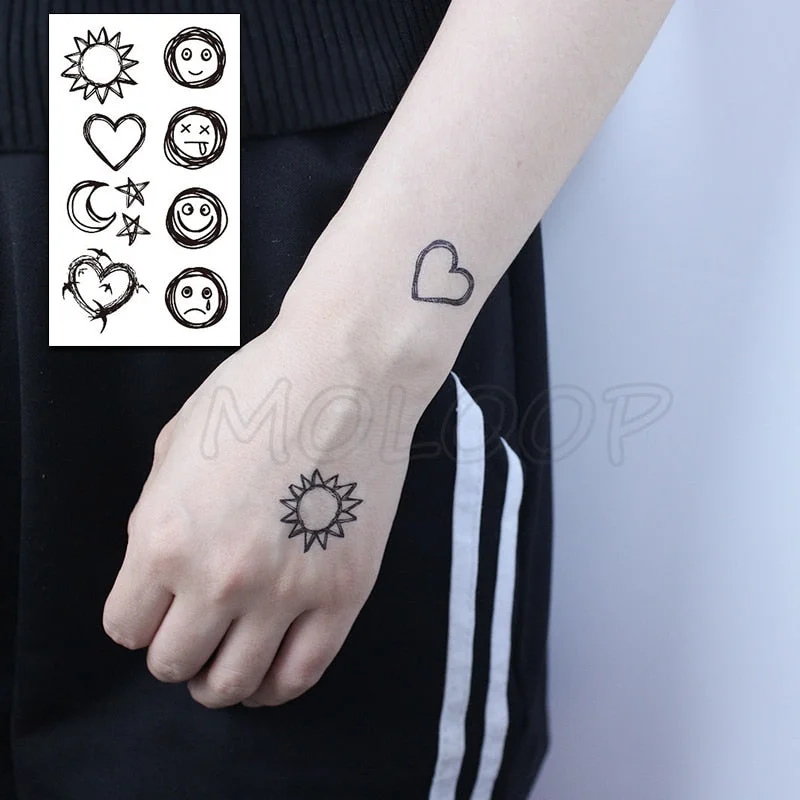 Water Transfer Tattoo Sexy Red Lips Print Tattoo Body Art Waterproof Temporary Fake Flash Tattoo for Man Woman Kid 10.5*6cm