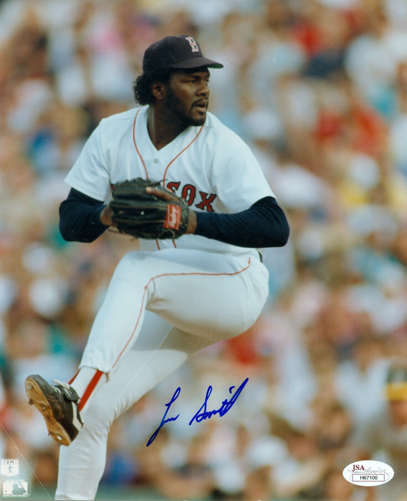 LEE SMITH BOSTON RED SOX SIGNED AUTOGRAPH 8X10 Photo Poster painting JSA